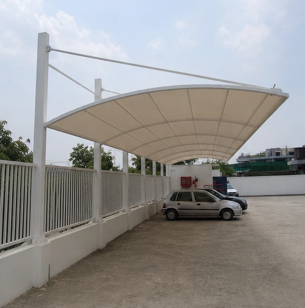 Manesar Car Parking tensile structure, Ekra Decor &mdash; photograph 4